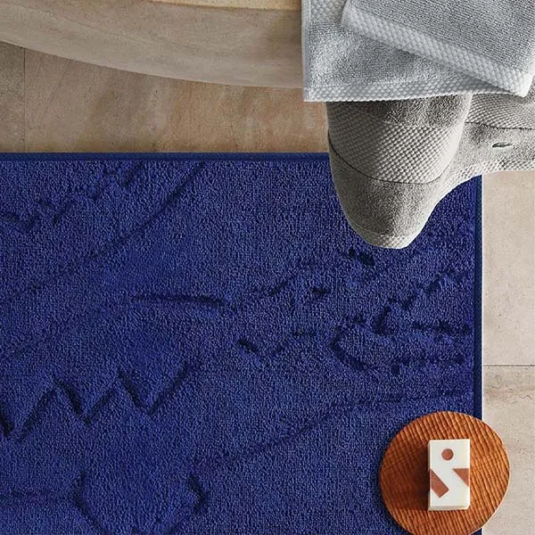 Thảm Sàn Lacoste Heritage Bath Rug Surf Blue Màu Xanh Biển