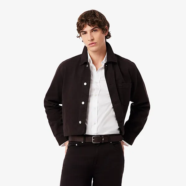 Thắt Lưng Nam Lacoste Grained Leather Belt RC4090 028 Màu Nâu Đậm Size 95