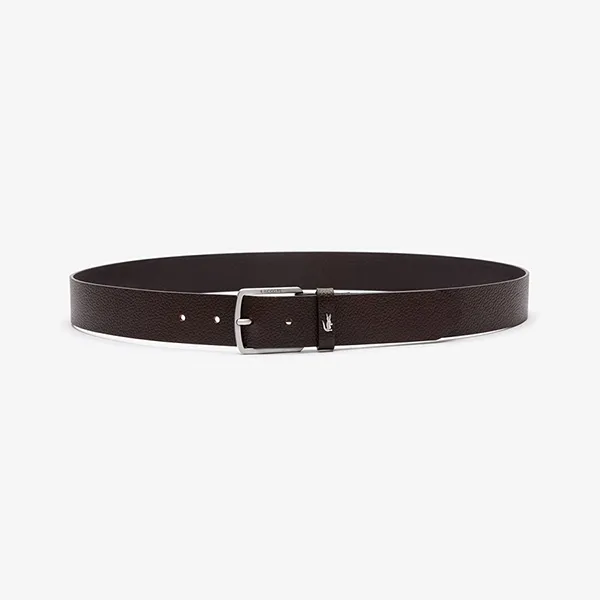 Thắt Lưng Nam Lacoste Grained Leather Belt RC4090 028 Màu Nâu Đậm Size 95