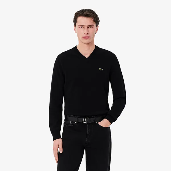 Thắt Lưng Nam Lacoste Leather Belt RC4086 000 Màu Đen Size 115