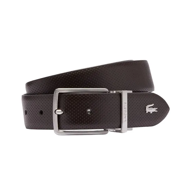 Thắt Lưng Nam Lacoste Reversible Leather Belt RC4097 M84 Hai Mặt Màu Nâu/Đen Size 110