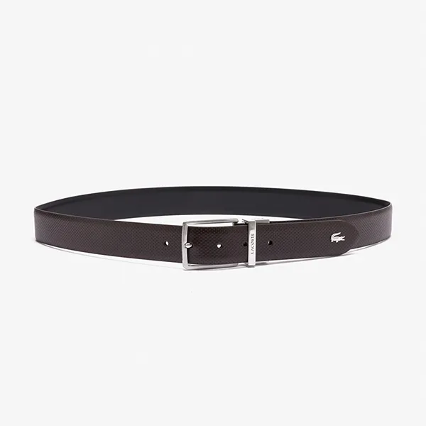 Thắt Lưng Nam Lacoste Reversible Leather Belt RC4097 M84 Hai Mặt Màu Nâu/Đen Size 110