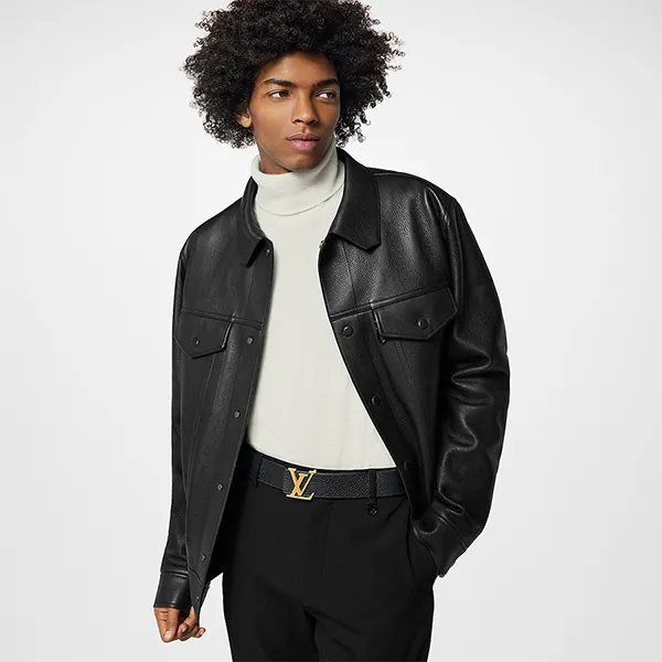 Thắt Lưng Nam Louis Vuitton LV Initiales 40mm Double-Sided Belt M9151V Màu Đen Nâu Size 85