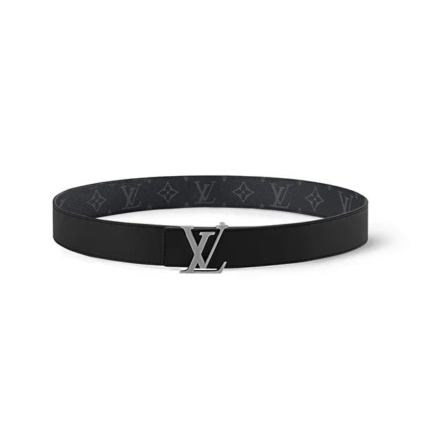 Thắt Lưng Nam Louis Vuitton LV M4484S Initiales 35mm Reversible Belt Màu Xám Đen Size 95