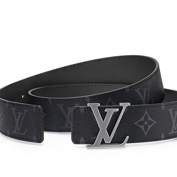 Thắt Lưng Nam Louis Vuitton LV M4484S Initiales 35mm Reversible Belt Màu Xám Đen Size 95