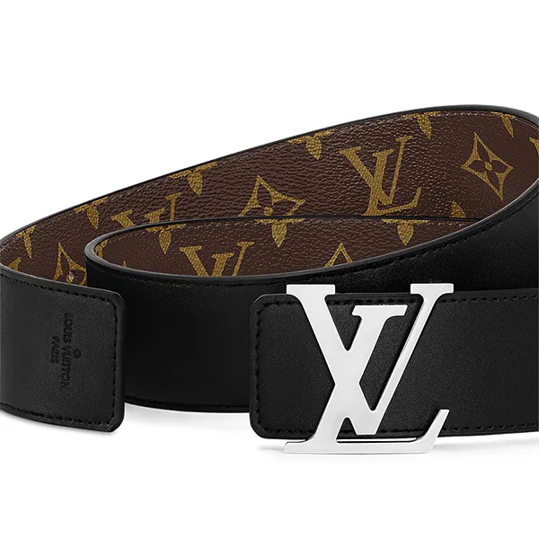 Thắt Lưng Nam Louis Vuitton LV Reversible Monogram Macassar Canvas M9821U Bản 40mm Màu Nâu Size 90