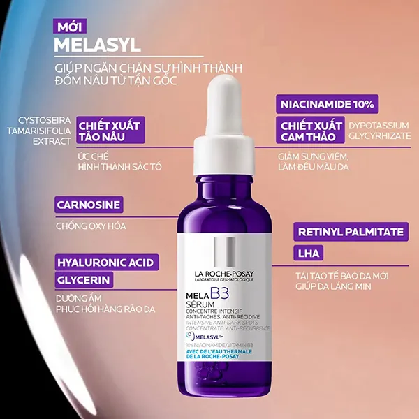 Tinh Chất Giảm Thâm Nám Và Sáng Da Laroche-Posay Mela B3 Serum 30ml
