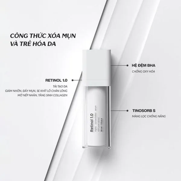 Tinh Chất Hỗ Trợ Mờ Nám, Giảm Mụn Và Trẻ Hóa Da Fusion Meso Retinol 1.0, 30ml