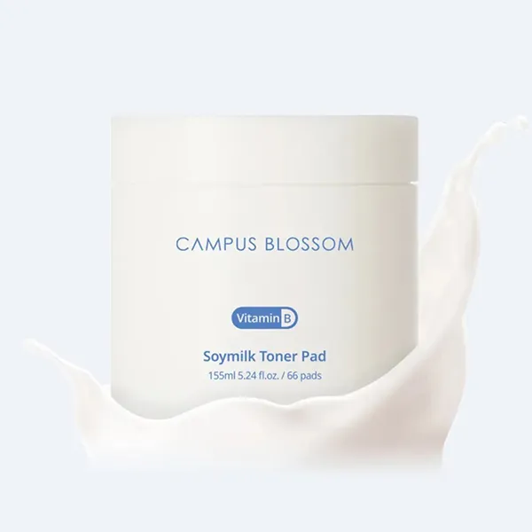 Toner Pad Dưỡng Ẩm Da Campus Blossom Soymilk Toner Pad 66 Miếng