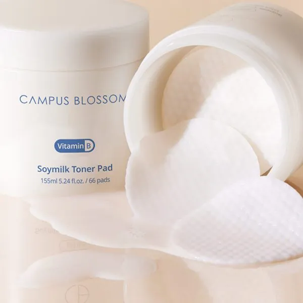 Toner Pad Dưỡng Ẩm Da Campus Blossom Soymilk Toner Pad 66 Miếng