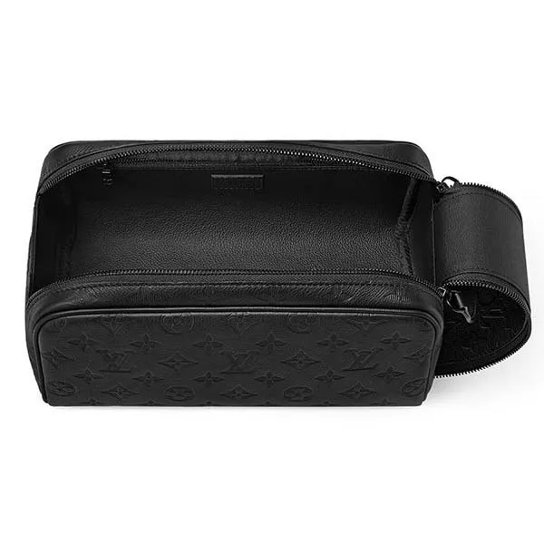 Túi Cầm Tay Nam Louis Vuitton LV Dopp Kit M12645 Màu Đen