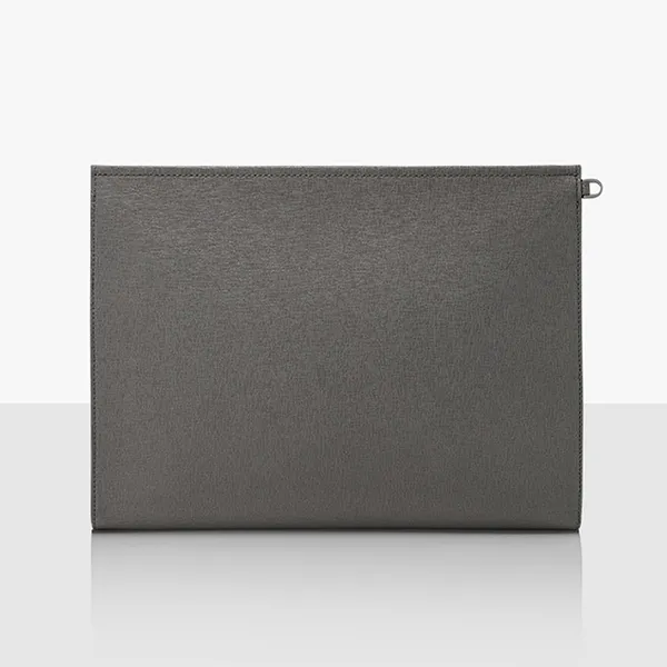 Túi Cầm Tay Nam Find Kapoor Clutch 32 Saffiano Gray Màu Xám