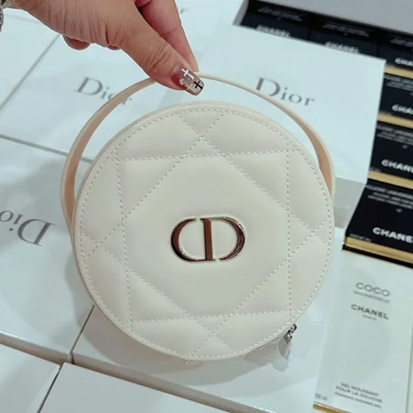 Túi Cốp Đựng Mỹ Phẩm Gift Dior Vanity Case (Tròn)