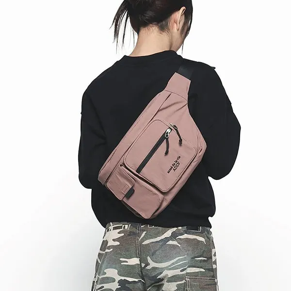 Túi Đeo Chéo Acmé De La Vie ADLV Korea - Ripstop Travel Waist Bag Màu Hồng