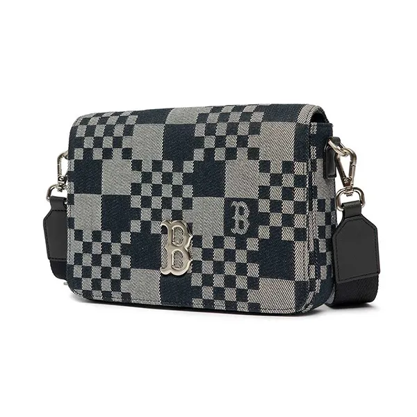 Túi Đeo Chéo MLB Caro Jacquard Crossbody New York Yankees 3ACRM062N-43BKS Màu Xám Đen