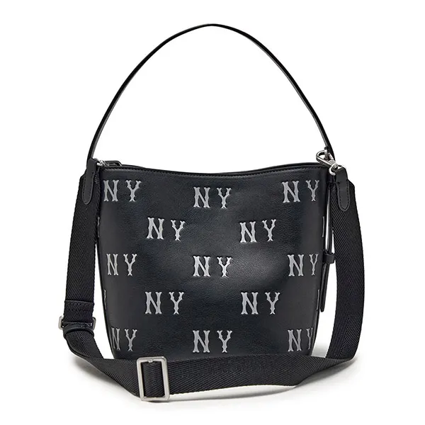 Túi Đeo Chéo Nữ MLB Classic Monogram Embossed Bucket Bag New York Yankees 3ABMME16N-50BKS Màu Đen