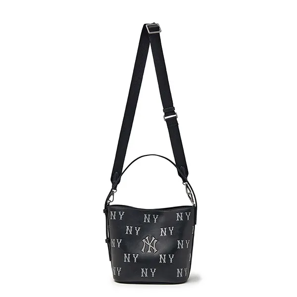 Túi Đeo Chéo Nữ MLB Classic Monogram Embossed Bucket Bag New York Yankees 3ABMME16N-50BKS Màu Đen