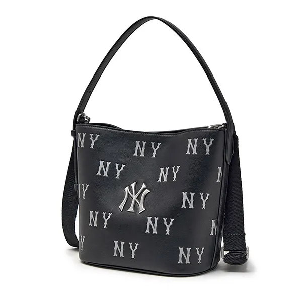 Túi Đeo Chéo Nữ MLB Classic Monogram Embossed Bucket Bag New York Yankees 3ABMME16N-50BKS Màu Đen
