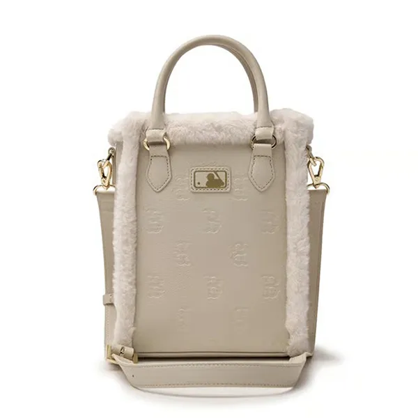 Túi Đeo Chéo MLB Kids Classic Monogram PU Embossed Mini Tote Bag 7ACRM0946-43BGL Màu Beige