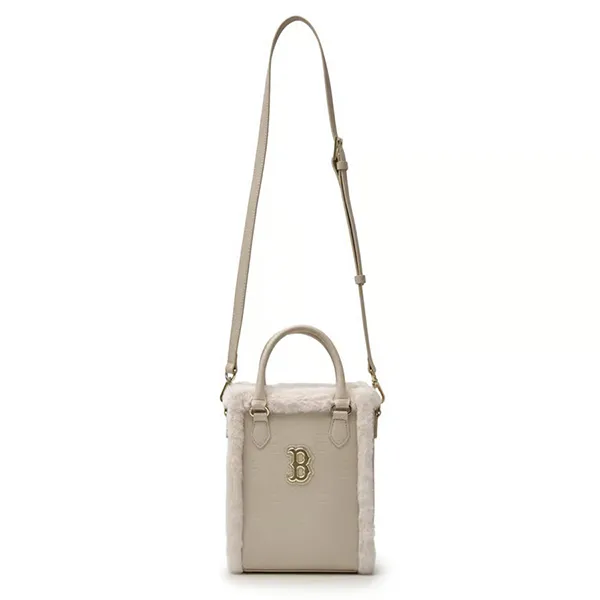 Túi Đeo Chéo MLB Kids Classic Monogram PU Embossed Mini Tote Bag 7ACRM0946-43BGL Màu Beige