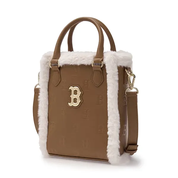 Túi Đeo Chéo MLB Kids Classic Monogram PU Embossed Mini Tote Bag 7ACRM0946-43CAS Màu Nâu