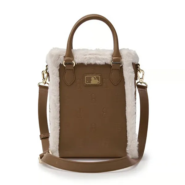 Túi Đeo Chéo MLB Kids Classic Monogram PU Embossed Mini Tote Bag 7ACRM0946-43CAS Màu Nâu