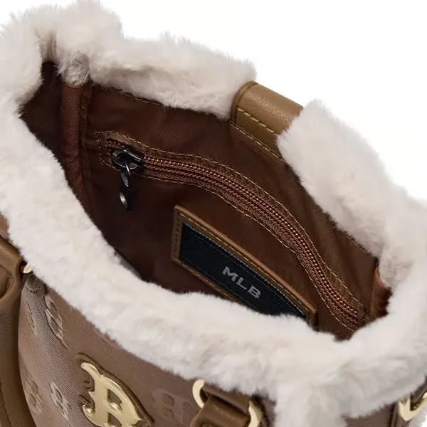 Túi Đeo Chéo MLB Kids Classic Monogram PU Embossed Mini Tote Bag 7ACRM0946-43CAS Màu Nâu