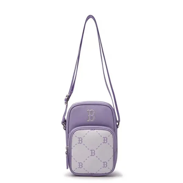 Túi Đeo Chéo MLB Kids Diamond Monogram Mini Crossbody Bag Boston Red Sox 7ACRMD25N-43LDL Màu Tím