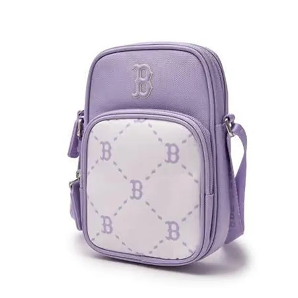 Túi Đeo Chéo MLB Kids Diamond Monogram Mini Crossbody Bag Boston Red Sox 7ACRMD25N-43LDL Màu Tím