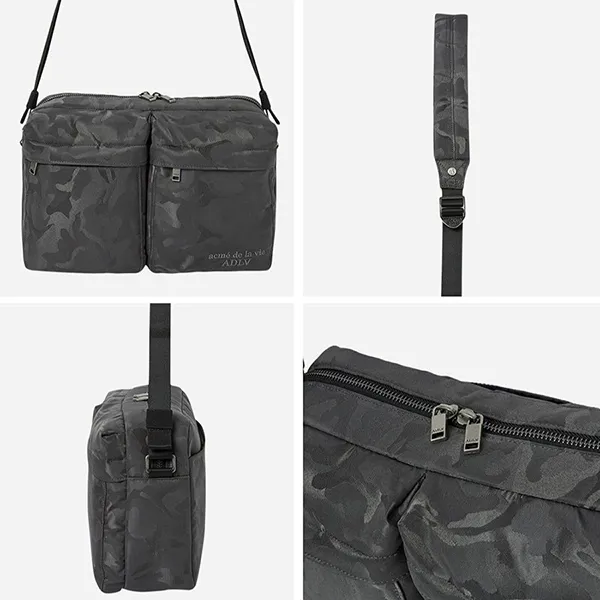Túi Đeo Chéo Nam Acmé De La Vie Camouflage Square Cross Bag 25SS-AC-BA-LG-CMB-KKI Màu Xám Camo