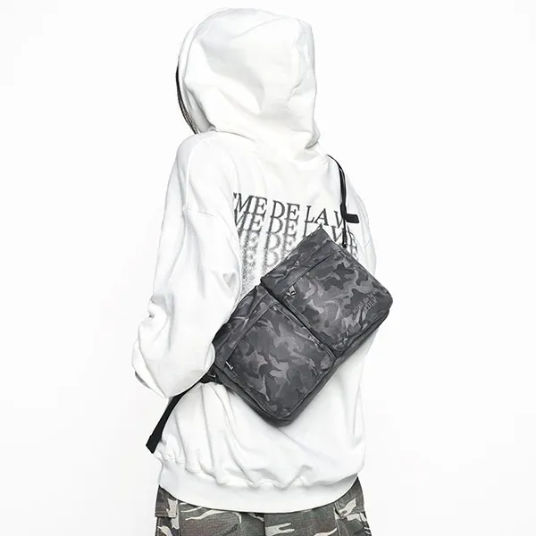 Túi Đeo Chéo Nam Acmé De La Vie Camouflage Square Cross Bag 25SS-AC-BA-LG-CMB-KKI Màu Xám Camo