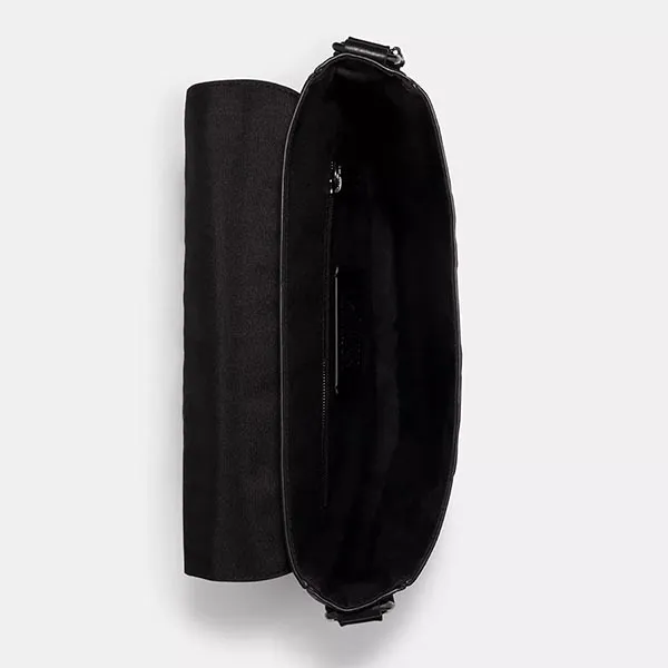 Túi Đéo Chéo Nam Coach Houston Map Bag In Signature Leather 4006 Màu Đen