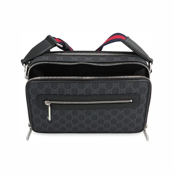 Túi Đeo Chéo Nam Gucci Borsa A Tracolla GG Media 822072FADJA_1042 Màu Xám Đen