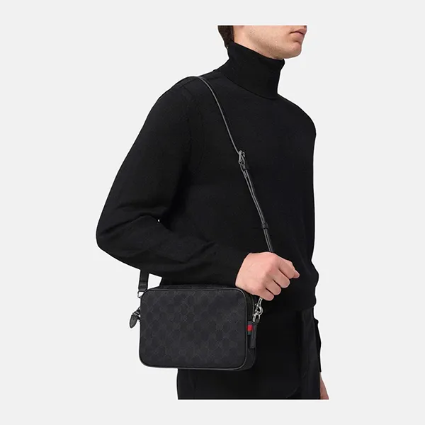 Túi Đeo Chéo Nam Gucci Họa Tiết GG 834802FAEPS1060 Màu Đen