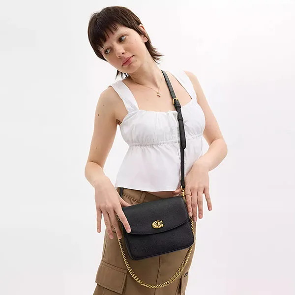 Túi Đeo Chéo Nữ Coach Cassie Crossbody Bag 19 CV437 Màu Đen