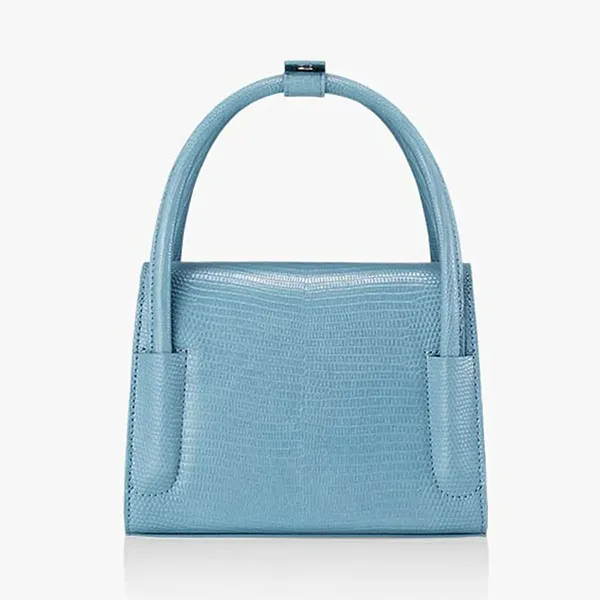 Túi Đeo Chéo Nữ Find Kapoor Marty 18 Lizard Brown Sky Blue Màu Xanh Da Trời