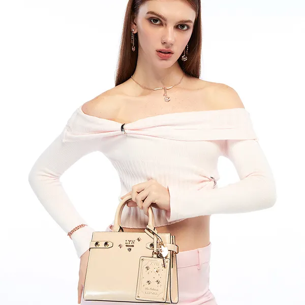 Túi Đeo Chéo Nữ Lyn Astor Fineness Top S Handbag - Light Beige L25FBWA110 Màu Be