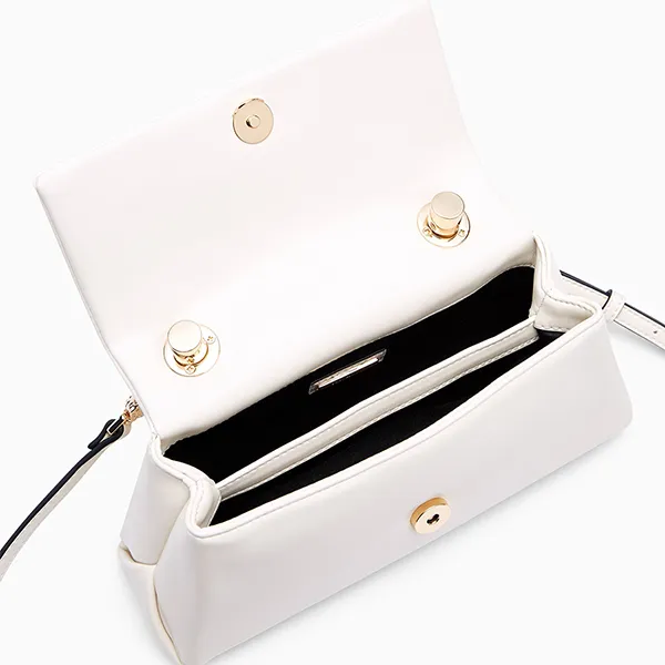 Túi Đeo Chéo Nữ Lyn Berlyn Top Handle Handbag - Light Beige L26CBWB001 Màu Trắng Kem