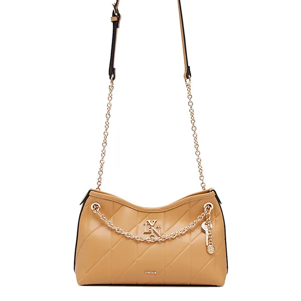 Túi Đeo Chéo Nữ Lyn Gastonica M Crossbody Bag - Light Brown L26CBWA155 Màu Nâu