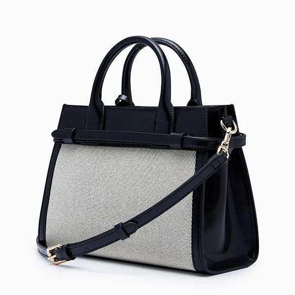 Túi Đeo Chéo Nữ Lyn Gem Infinite Top Handle M Handbag - Black L26CBWA041 Đen Xám