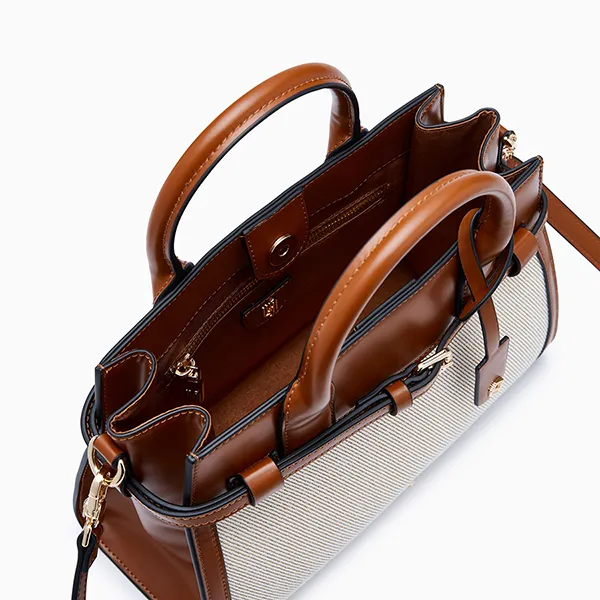 Túi Đeo Chéo Nữ Lyn Gem Infinite Top Handle M Handbag - Tan L26CBWA041 Nâu Xám