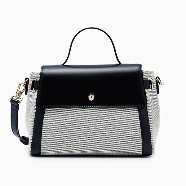 Túi Đeo Chéo Nữ Lyn Gem Infinite Top Handle S Handbag - Black L26CBWA042 Màu Đen Xám