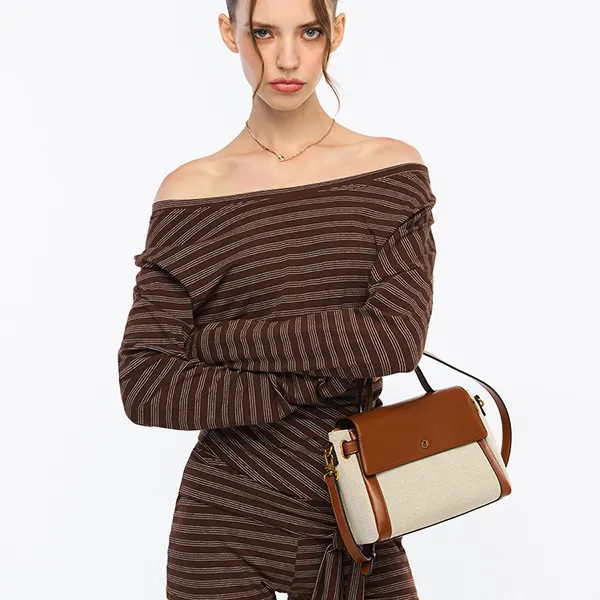 Túi Đeo Chéo Nữ Lyn Gem Infinite Top Handle S Handbag - Tan L26CBWA042 Màu Nâu Xám