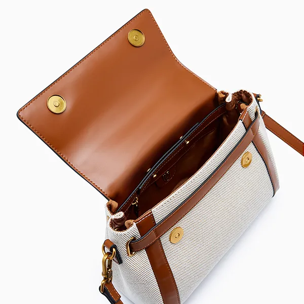 Túi Đeo Chéo Nữ Lyn Gem Infinite Top Handle S Handbag - Tan L26CBWA042 Màu Nâu Xám