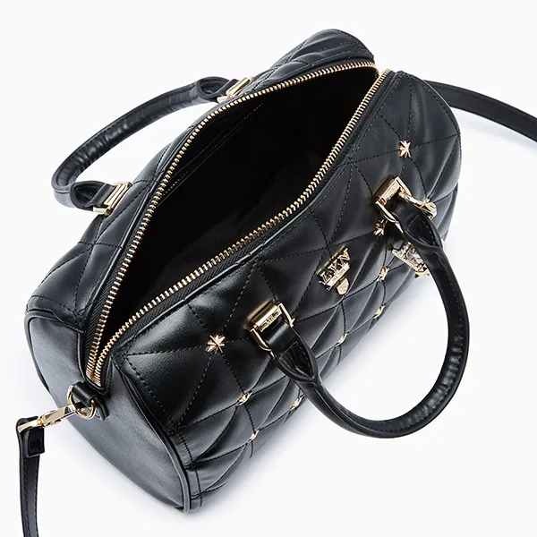 Túi Đeo Chéo Nữ Lyn North Buton Star Duffle M Handbag - Black L25FBWA114 Màu Đen