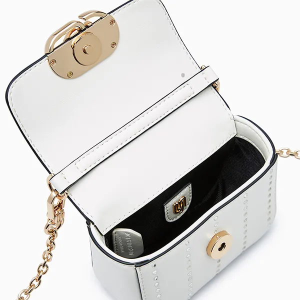 Túi Đeo Chéo Nữ Lyn Nova Infinite Mini Crossbody Bag - Off-White L26CBWA058 Màu Trắng