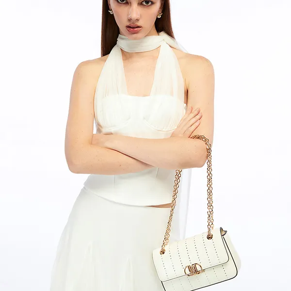 Túi Đeo Chéo Nữ Lyn Nova Infinite S Crossbody Bag - Off-White L26CBWA056 Màu Trắng