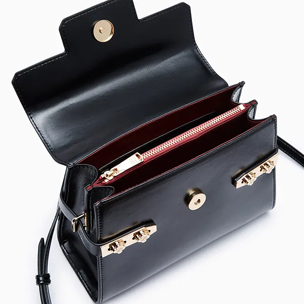 Túi Đeo Chéo Nữ Lyn Re-Edit Bliss Top Handle S Handbag - Black L26CBWA151 Màu Đen