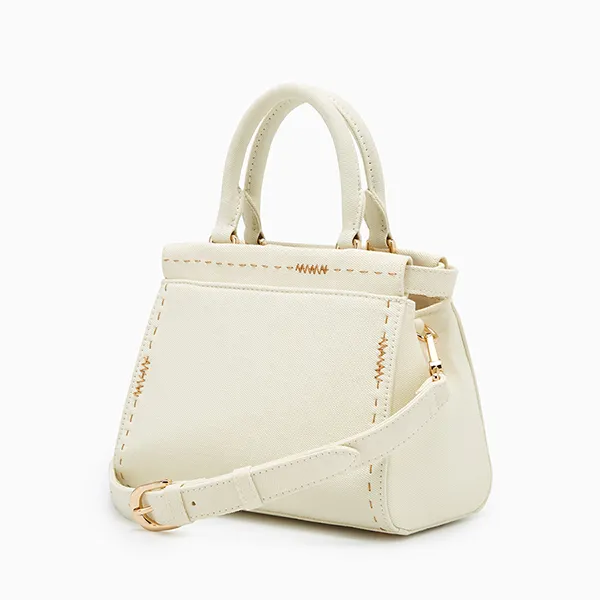 Túi Đeo Chéo Nữ Lyn Re-Edit Stitched S Handbag - Ivory L25FBWA063 Màu Trắng Kem