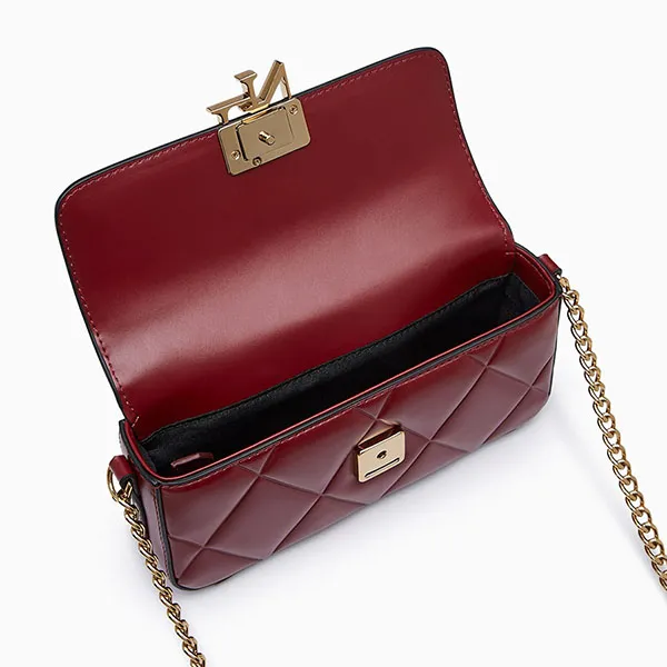 Túi Đeo Chéo Nữ Lyn Rexha Flap Phone Wallet On Chain - Dark Red LL24CWF039 Màu Đỏ